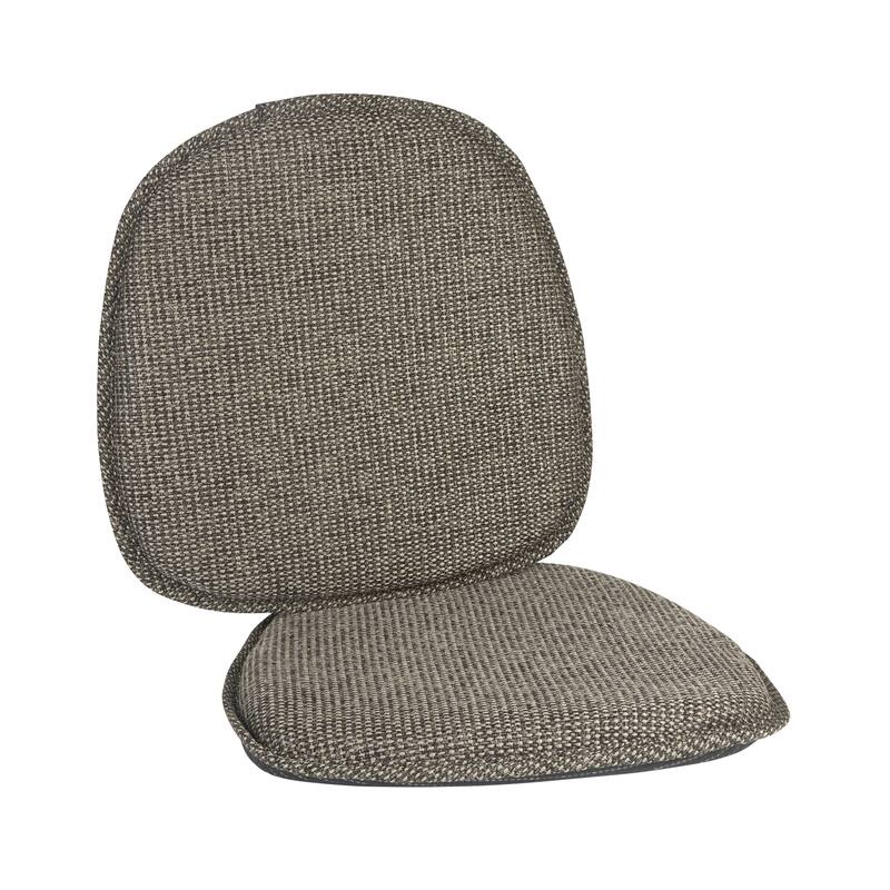 Klear Vu Bistro Tonic Dining Chair Cushion Set - Taupe - Set of 4