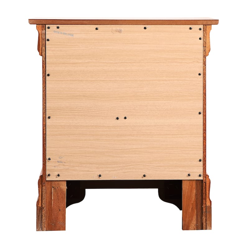 Oak Nightstand 24x22x16 with One Spacious Drawer, Compact Bedside Table for Bedroom Storage and Timeless Stylish Finish