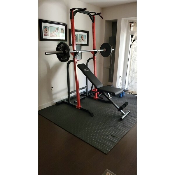 Pull Up Rack Squat Rack Yaheetech Gym Fitness Power Tower 