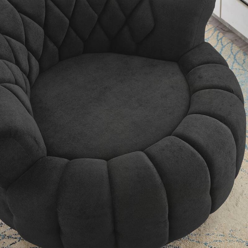 Accent Chair 360°Swivel Chair Sofa Barrel Swivel Chair Round Club Chair
