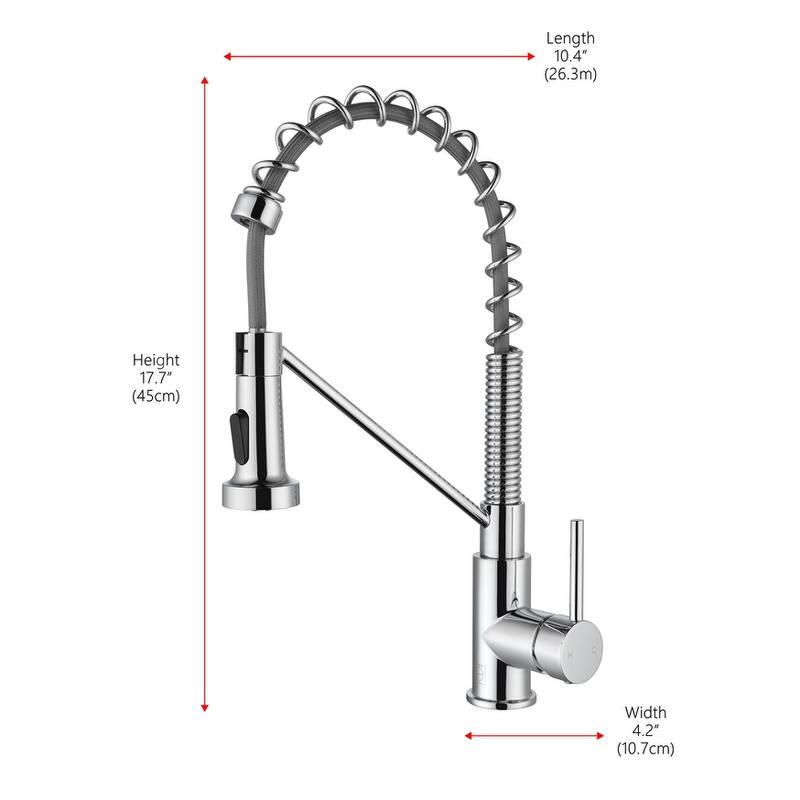 Indigo Home Single Handle Pull Down Sprayer Kitchen Faucet