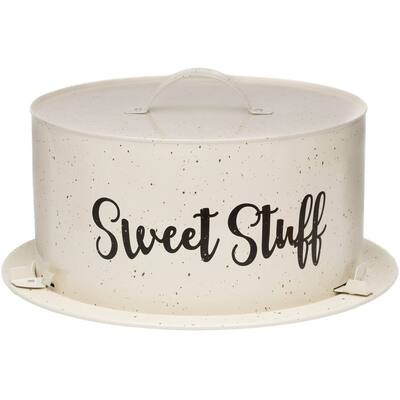 Amici Home Maddox Metal Dessert Cake Carrier - 13.5"L x 13.5"W x 7.5"H