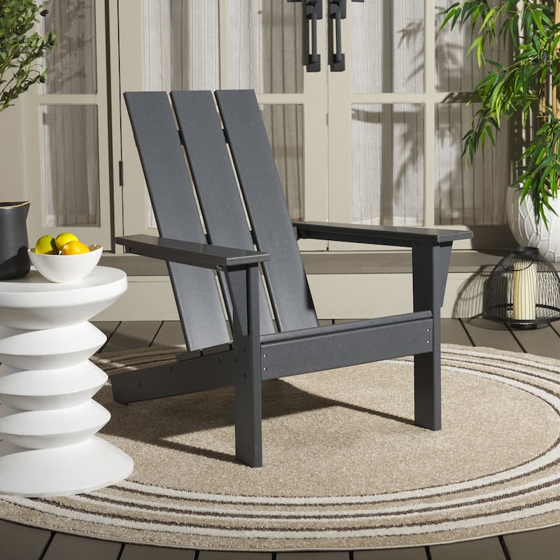 SAFAVIEH Outdoor Living All Weather Adirondack Chair - 29"W x 32"D x 33"H - Grey