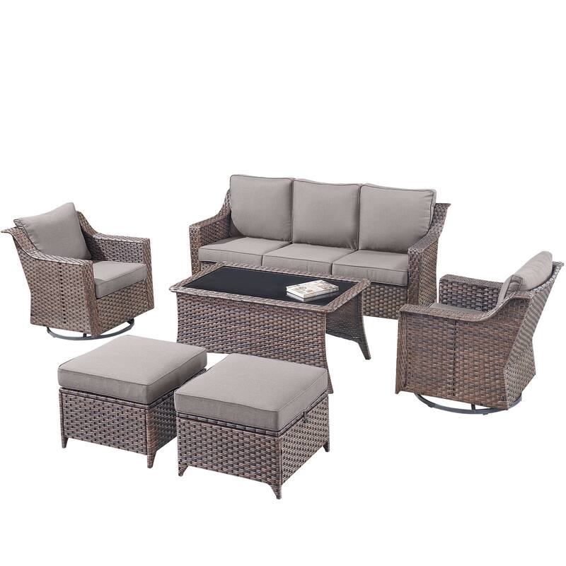 Outside Patio Sofa Chair Set with Cushions