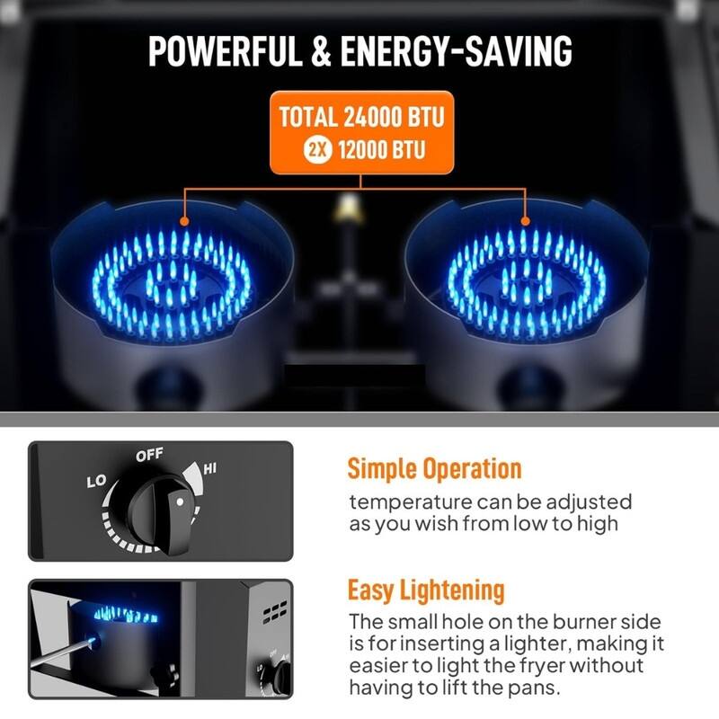 Propane Deep Fryer In Black With Rolling Cart And Storage Shelves For Outdoor Backyard Cooking Frying - N/A