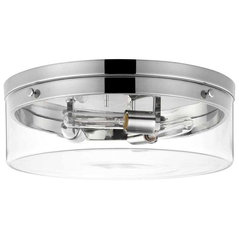 Nuvo Lighting 60/7538 Intersection 2 Light 17" Wide Flush Mount Drum - Polished Nickel