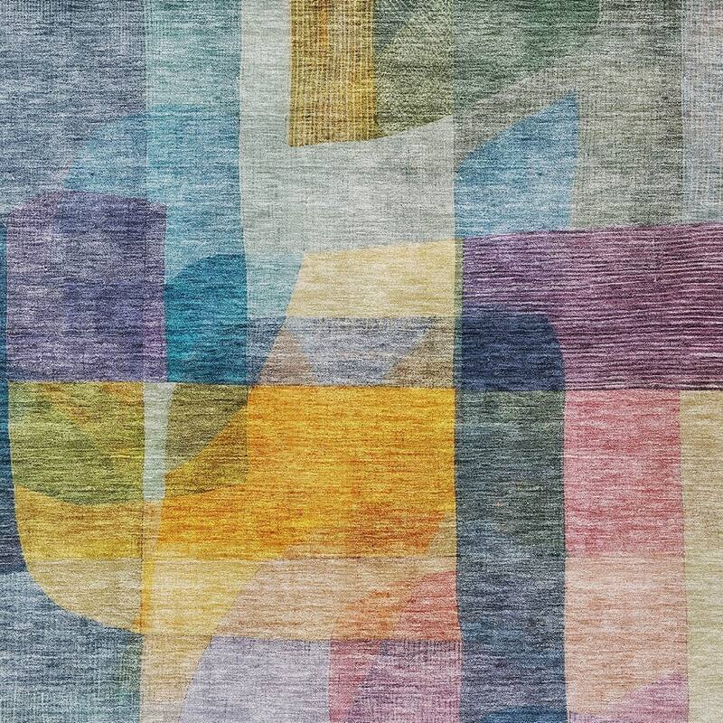 HomeRoots Abstract Transitional Rectangle Outdoor Rug