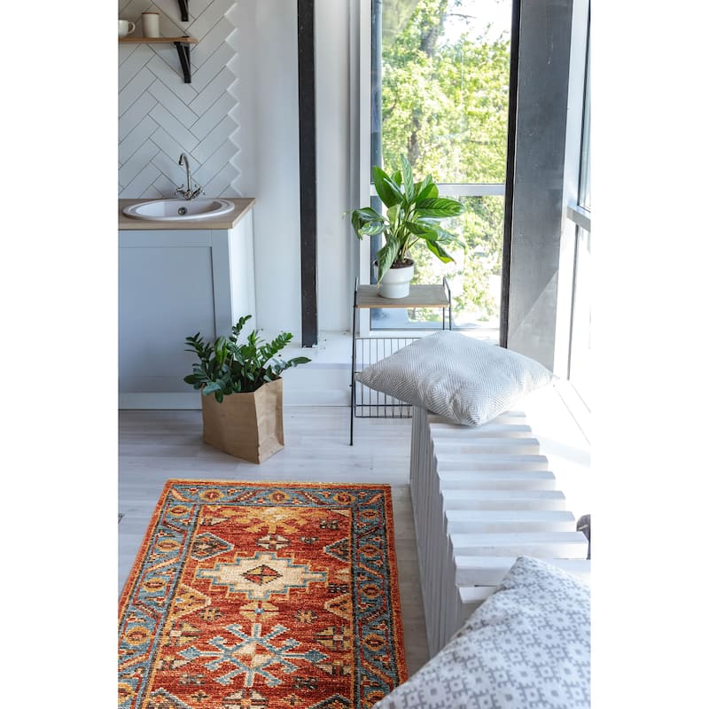 ECARPETGALLERY Hand-knotted Jules Serapi Red Wool Rug - 2'6 x 7'10