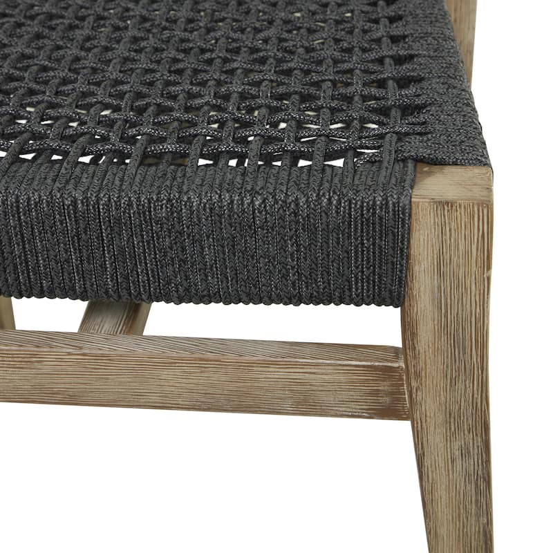 Dark Grey Wood Contemporary Outdoor Sofa or Chair