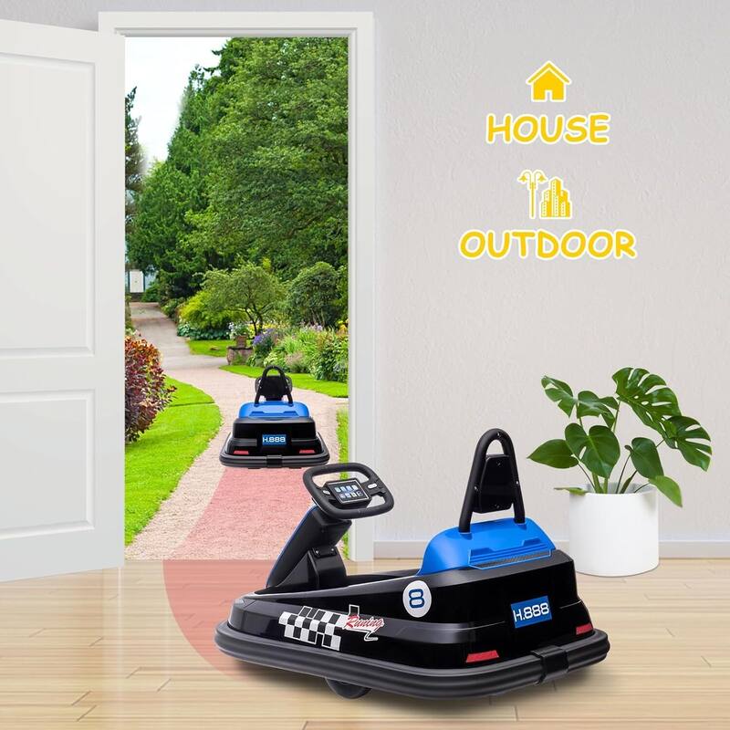 6V Electric Ride On Toy Bumper Car for Kids 1.5-6 Years Old