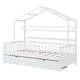 preview thumbnail 6 of 16, Wooden House Bed with 2 Drawers, Kids Bed Frame with Storage Shelf for Kids Teens Adults,Wood Slat Support,No Box Spring Needed