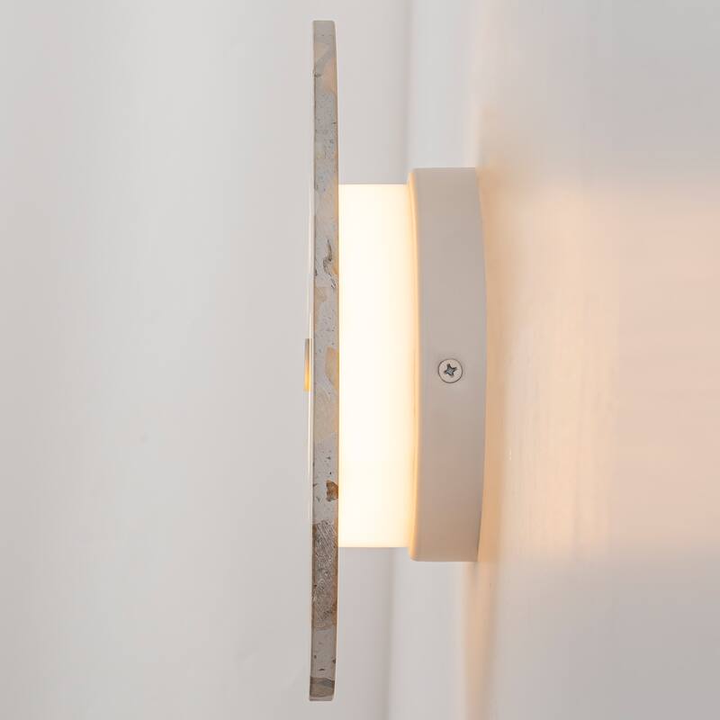 Terrazzo LED Wall Light with Multicolor Marble Pattern Fixture