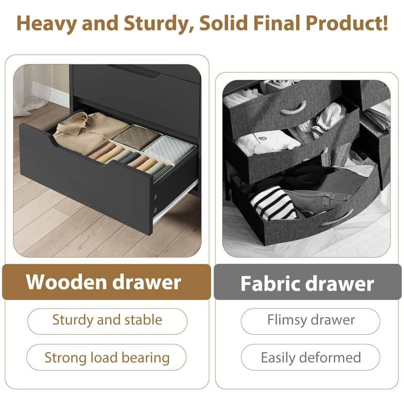 4/6 Drawer Dresser, Freestanding Storage Cabinet for Bedroom, Closet
