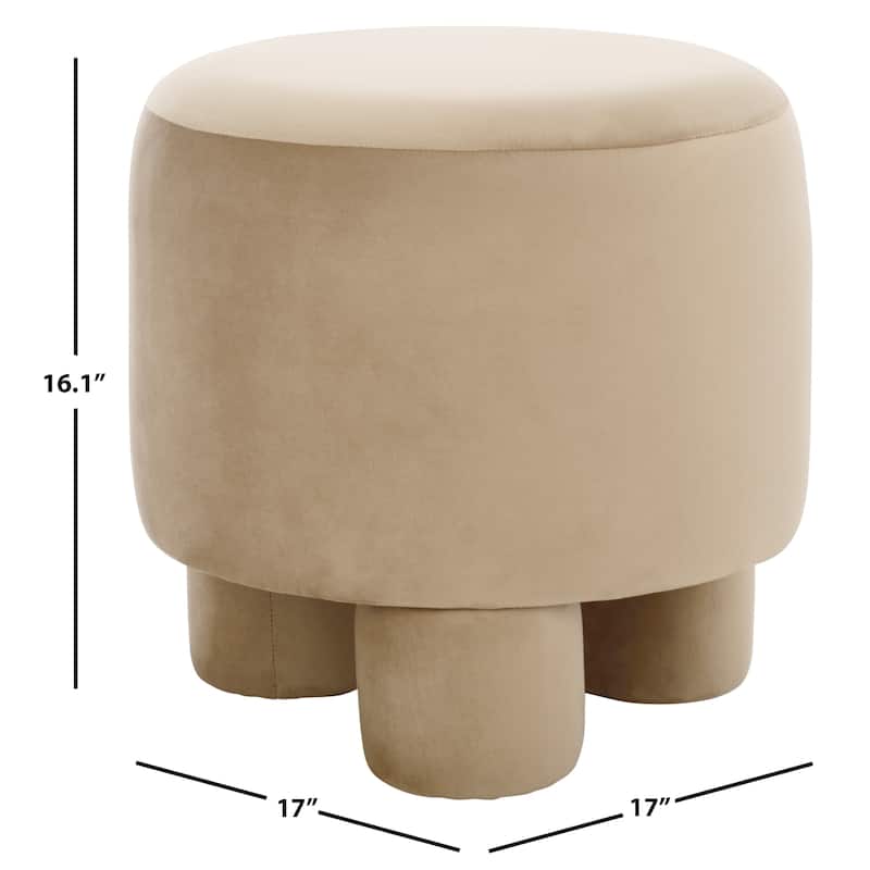SAFAVIEH Naref Upholstered Ottoman Foot Stool
