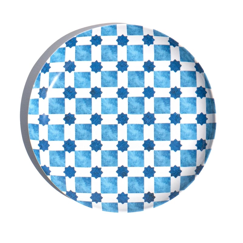 Abode Homewares by TarHong Palazzo Geo Tile, Salad Plate , 8.5" , Set of 6