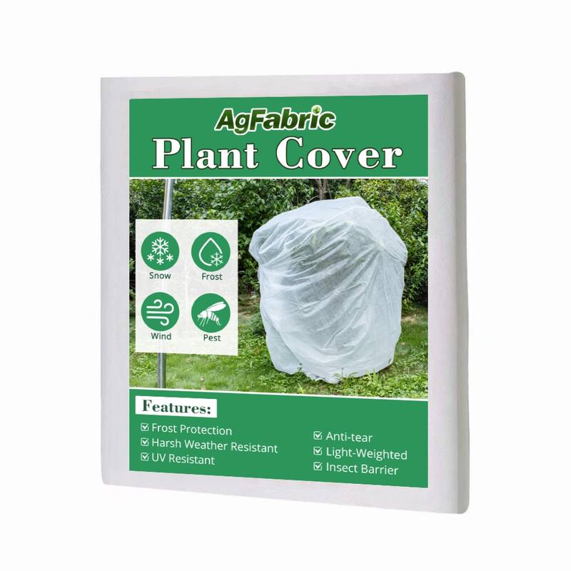 Agfabric 39 in. x 39 in. 0.9 oz. Reusable Plant Covers Frost Protection Bags for Season Extension and Winter Freeze Protection - Commercial
