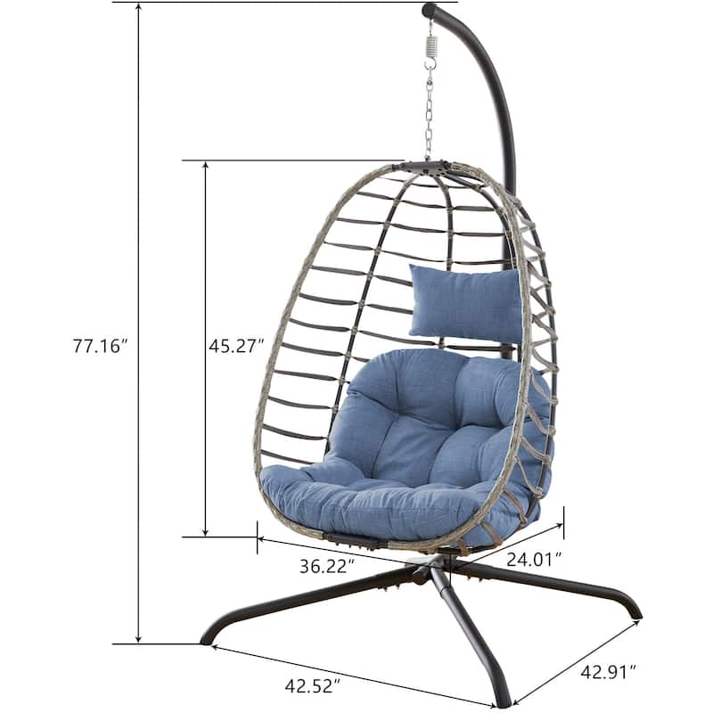Pocassy Outdside Foldable Hanging Egg Chair