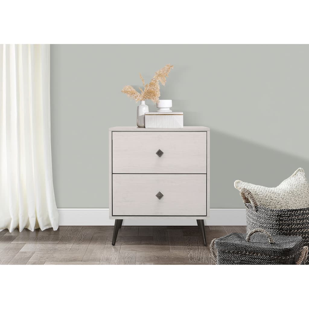 Clayfell Lattice 2 Drawer Nightstand