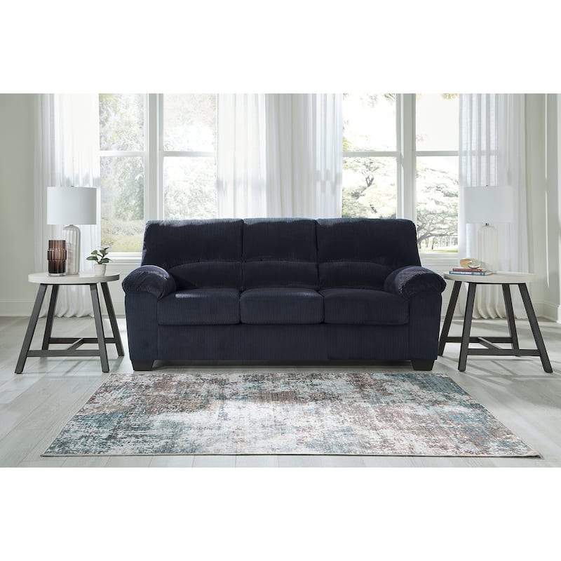 Signature Design by Ashley SimpleJoy Sofa - 83"W x 38"D x 40"H - Navy