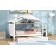preview thumbnail 5 of 31, Full Size Solid Wood House Bed with Trundle and Storage for for Kids, Boys and Girls