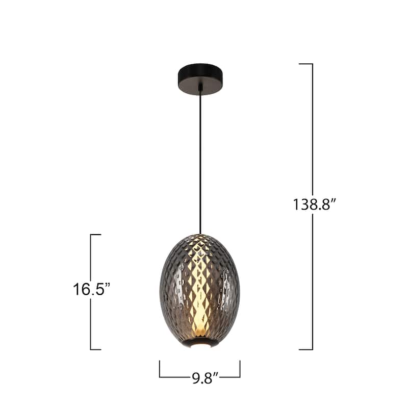 Artcraft Celeste Integrated LED Pendant 10" - Gunmetal Finish