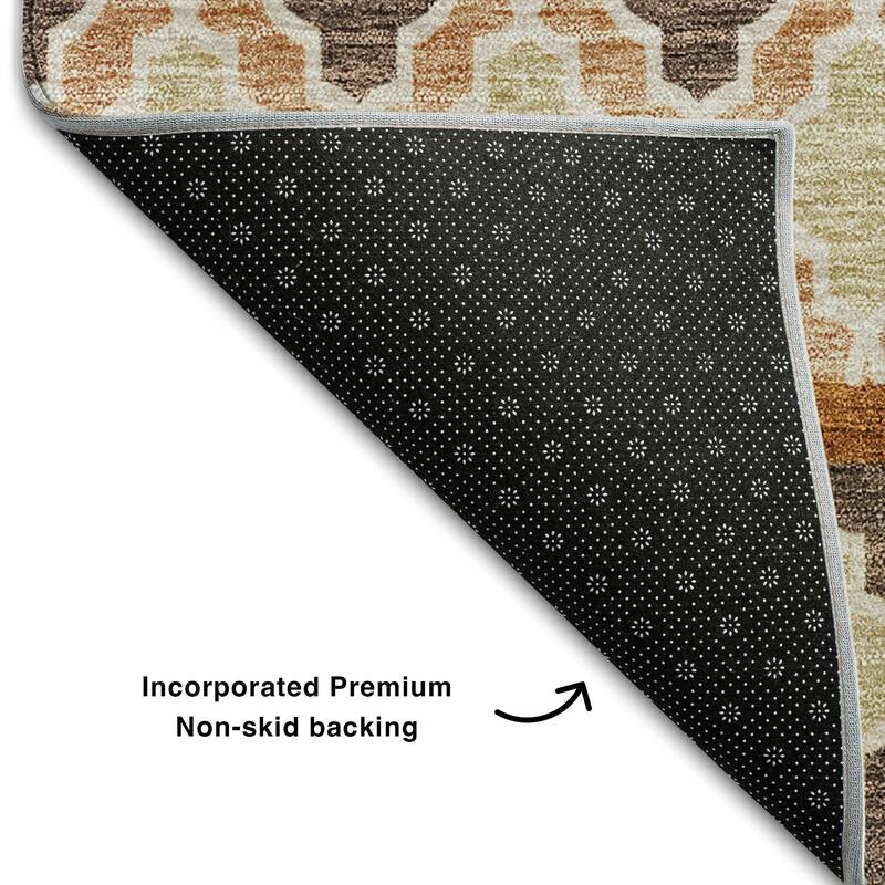Premium Washable Super Soft Boho Stripes Mayfield Rug