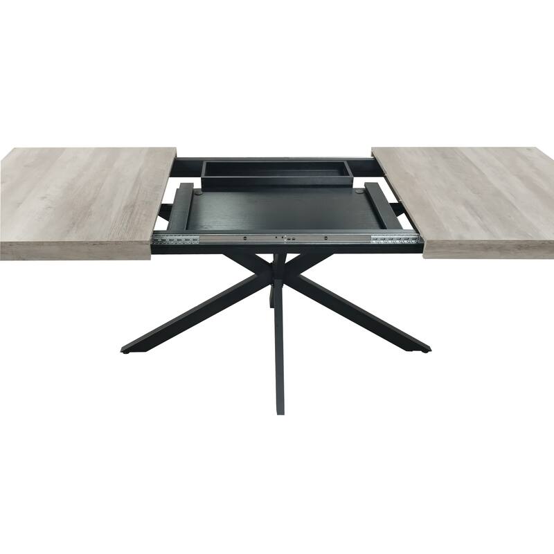 55.11"-70.86" Retro Rectangular Stretch Dining Table