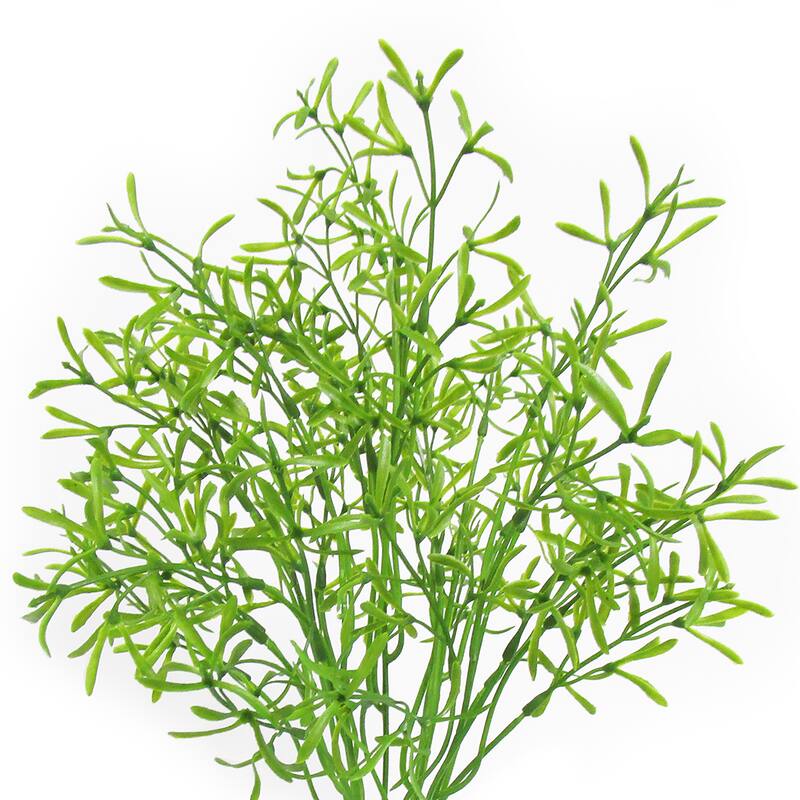 Set of 4 Artificial Asparagus Leaf Stem Plant Greenery Foliage Bush 18in - 18" L x 7" W x 7" DP