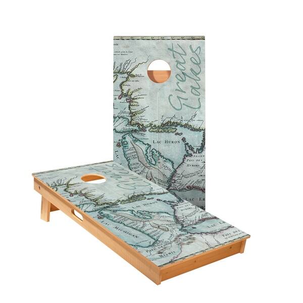 slide 2 of 5, Great Lakes Cornhole Boards NO Bags - Add Board Lights