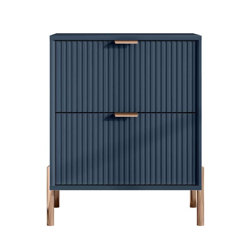Modern 2-Drawer Nightstand Bedside Table End Table Furniture