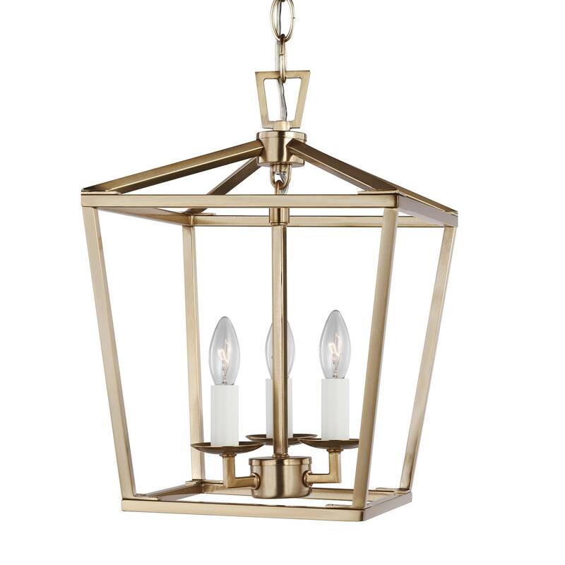 Bellevue Moselle 3 Light 10" Wide Taper Candle Mini Pendant - Satin Brass