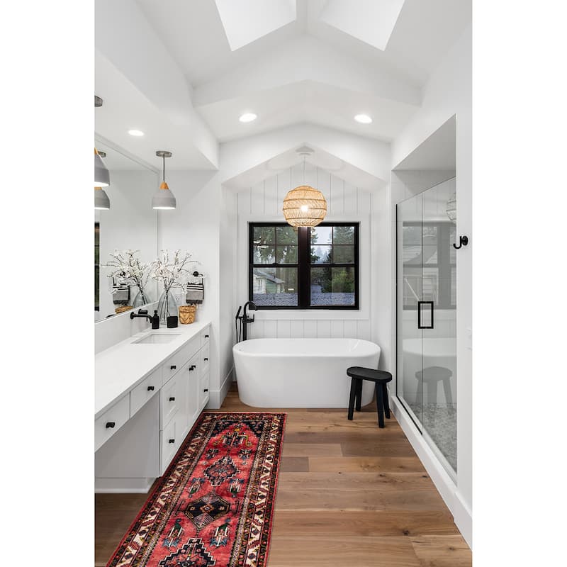 ECARPETGALLERY Hand-knotted Konya Anatolian Red Wool Rug - 3'7 x 11'0