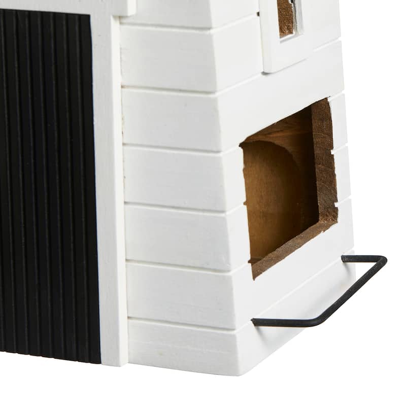 Glitzhome 14.25"H Functional and Decorative Solid Wood Garden Birdhouse - 8.50''L X 5.75''W X 14.25''H