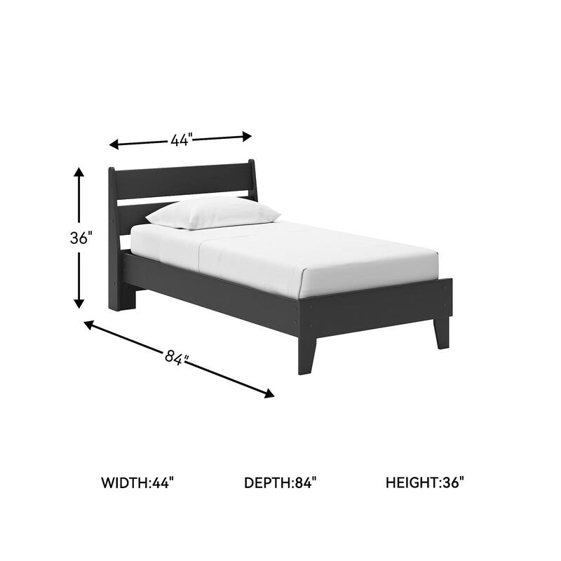 Signature Design by Ashley Socalle Black Panel Platform Bed