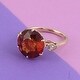 preview thumbnail 2 of 8, LUXORO Yellow Gold Honey Garnet Diamond Ring Size 8 Ct 8 G-H Color I2