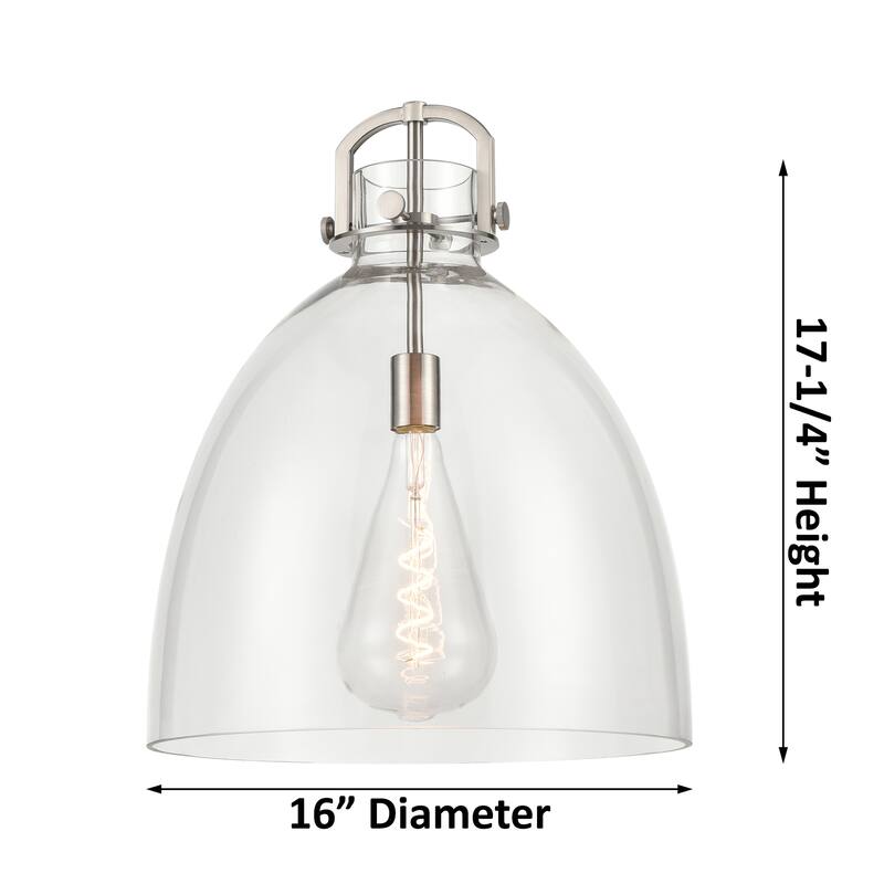 Innovations Lighting Newton Bell - 1 Light 16" Stem Hung Pendant