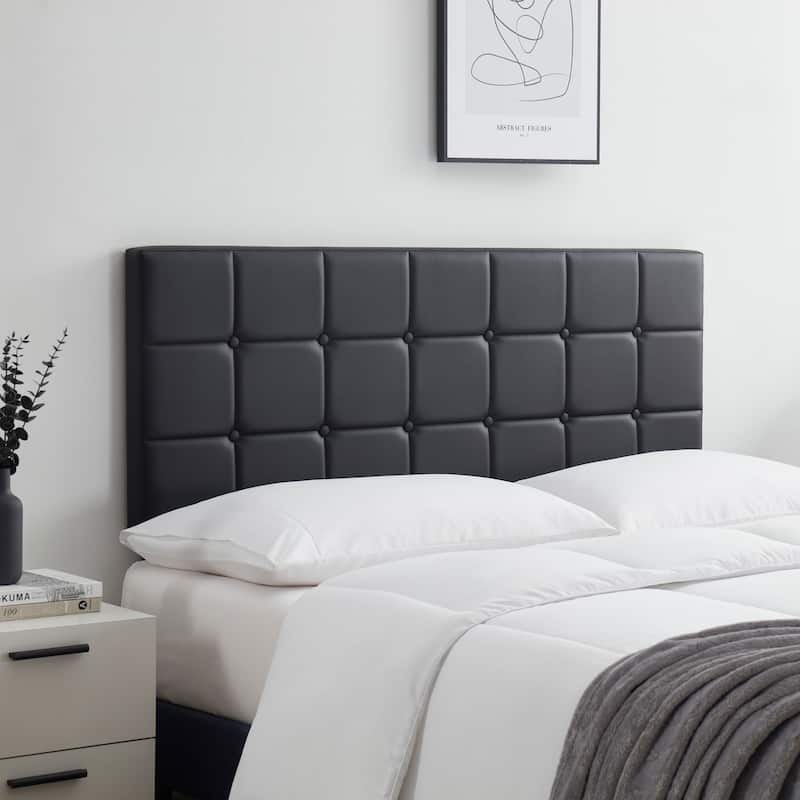 Nestl Button Tufted Upholstered Adjustable Headboard