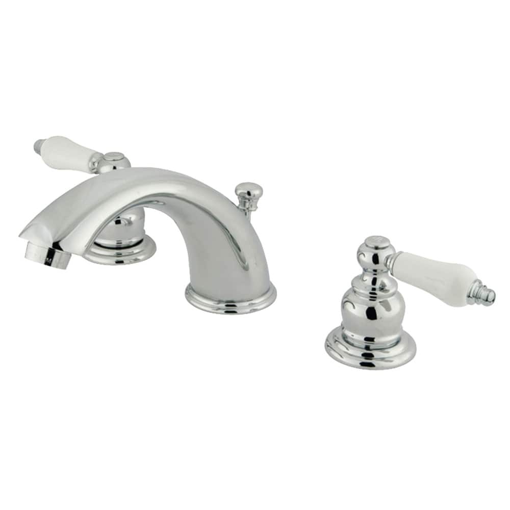 Victorian Widespread Bathroom Faucet with Retail Pop-Up in Polished Chrome