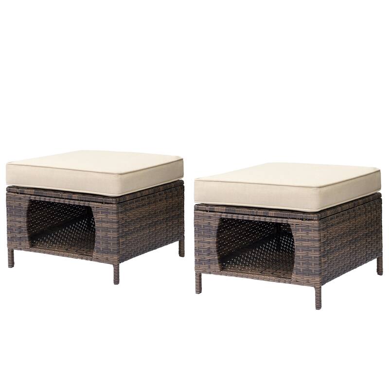 Wicker Patio Furniture Set-Outdoor Patio Conversation Seating Sets