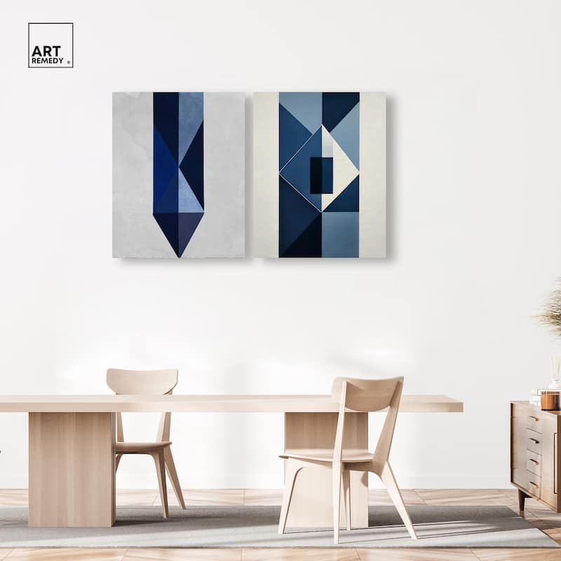 Blues Set Canvas Set of 2 by Art Remedy, Gallery Wrapped