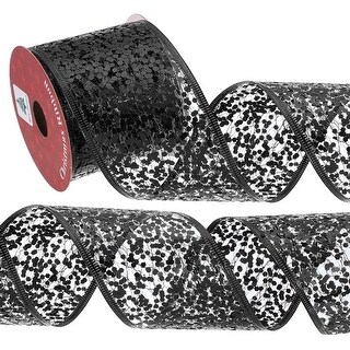 Yarn Mesh Ribbon Glitters Yarn Ribbon Polyester Mesh Ribbon - 2.5