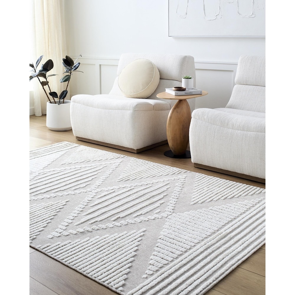 Livabliss Lyna Global Diamond Washable Area Rug