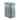 Gray Metal 2 compartments garbage and recycling bins 60L