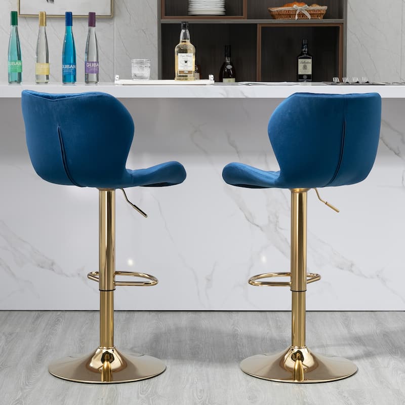 Adjustable Swivel Bar Stools Set Of 2