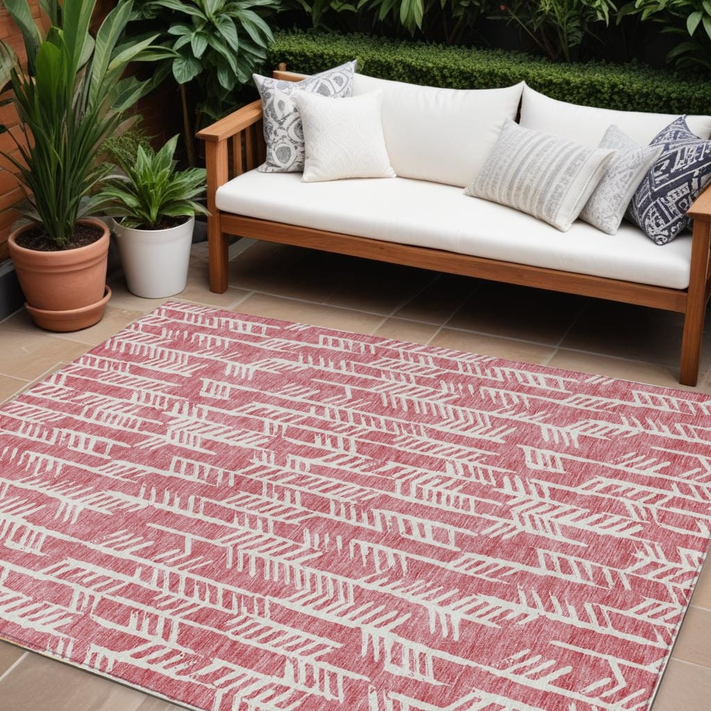HomeRoots Tribal Transitional Rectangle Outdoor Rug