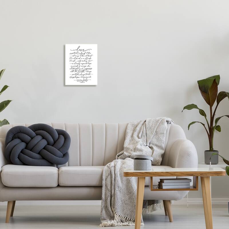 Stupell Heartfelt Love Is Quote Classy Cursive Typography Wood Wall Art ...