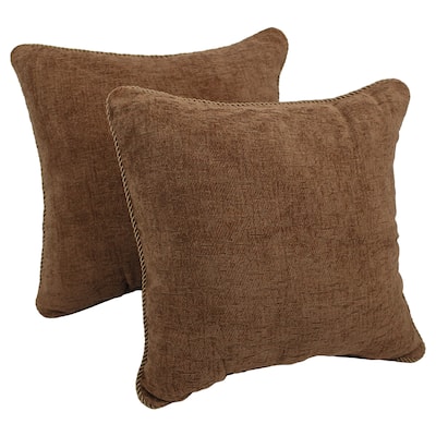 Blazing Needles 18-inch Chenille Corded Throw Pillow (Set of 2)
