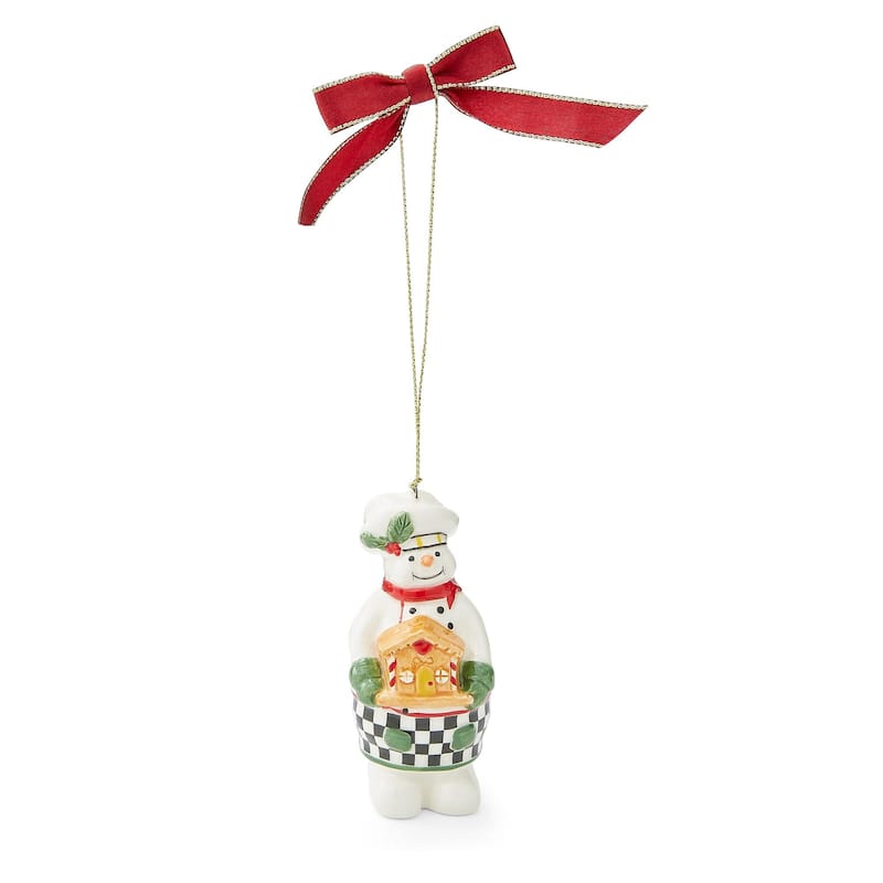 Spode Tree Snowman Baker Ornament - Multi