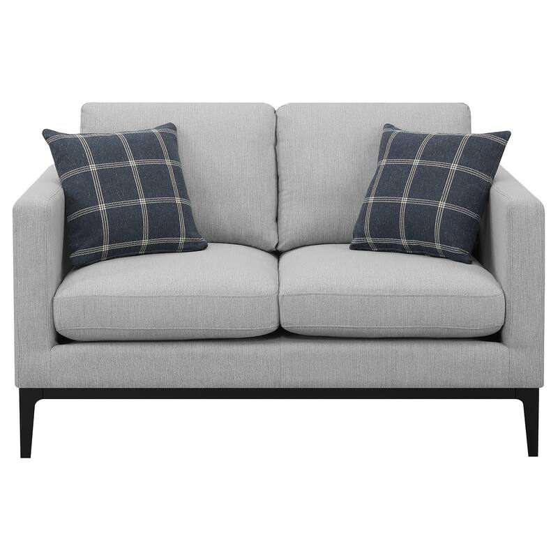 Apperson Upholstered Track Arm Sofa Set Light Grey