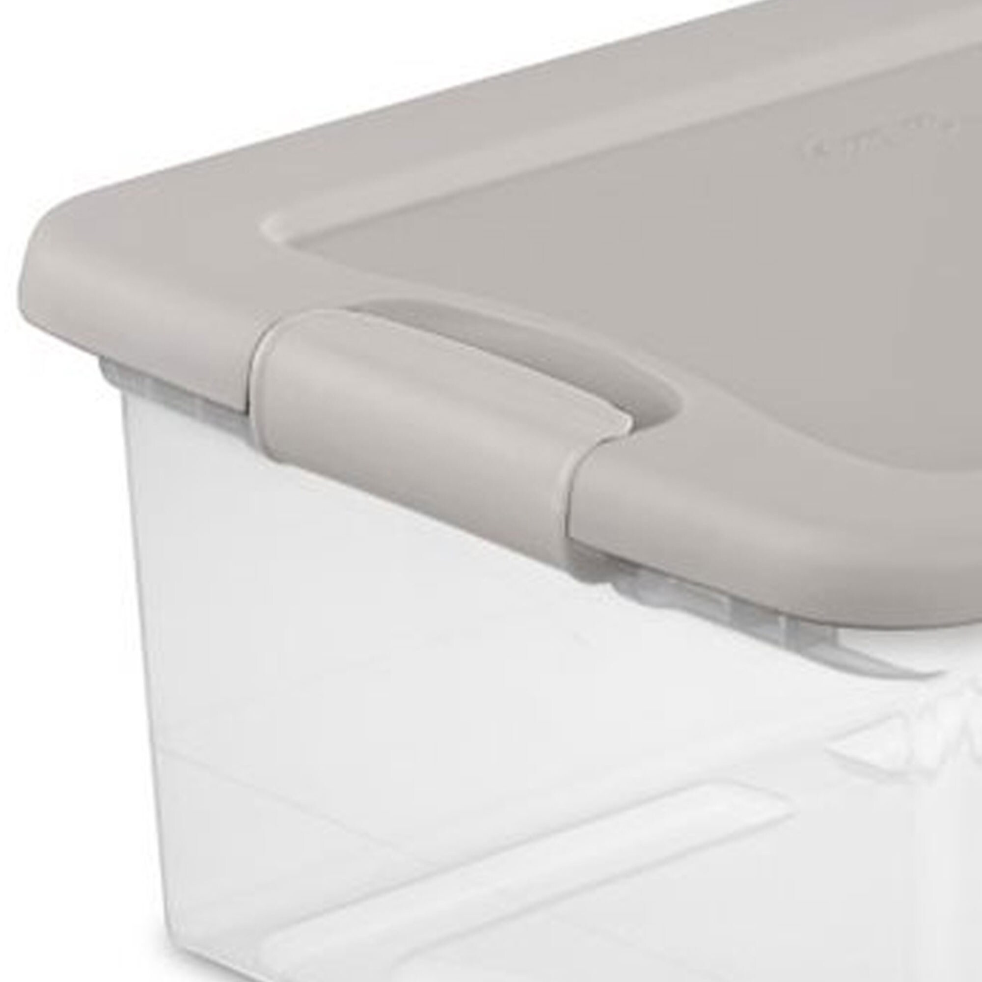 Sterilite 15 Quart Clear Plastic Latching Storage Container Box